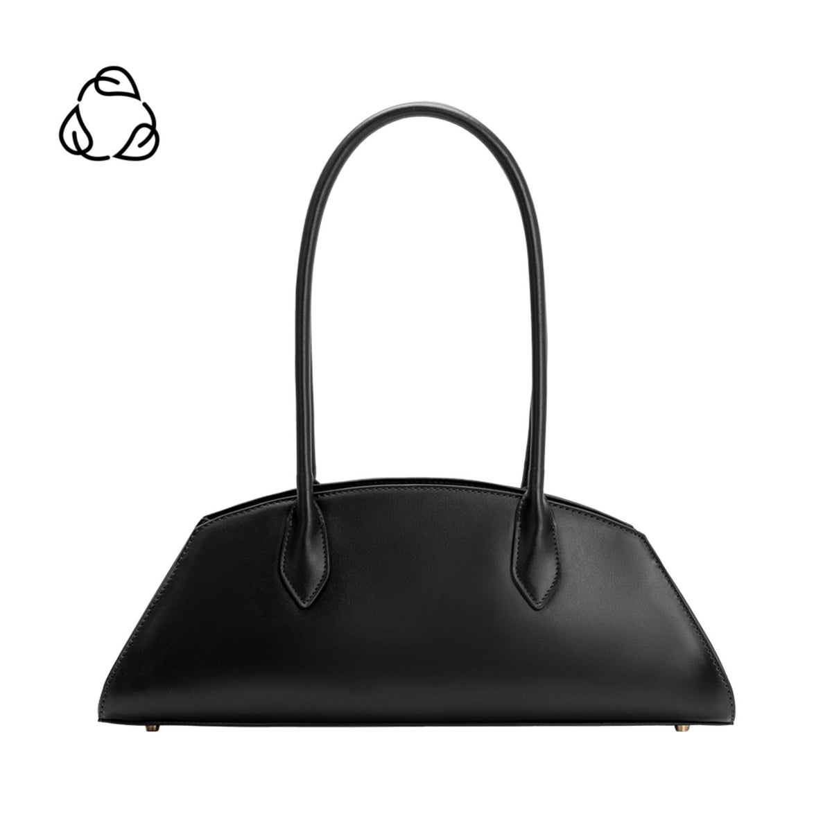 Birdie Black Recycled Vegan Leather Shoulder Bag
