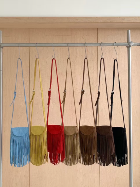Madison Suede-Like Crossbody Bag w/Tassel