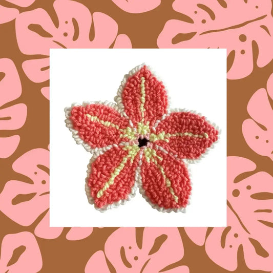 Plumeria Mug Rug