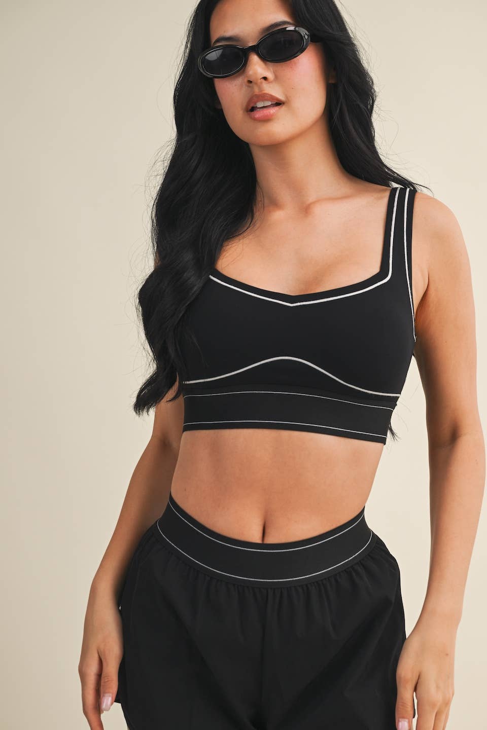 Lily Contrast Thread Sports Bra
