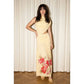 Augustine Floral Hem Draped Maxi Dress