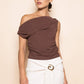 Steph Asymmetrical One-Shoulder Top
