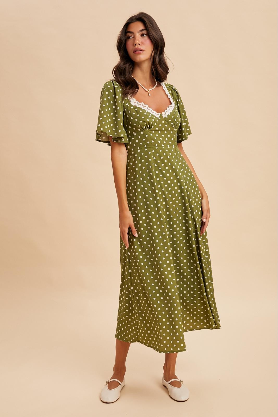 Minka Polka Dot Midi Dress