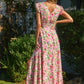 Send Love Plunging Tuck Maxi Dress
