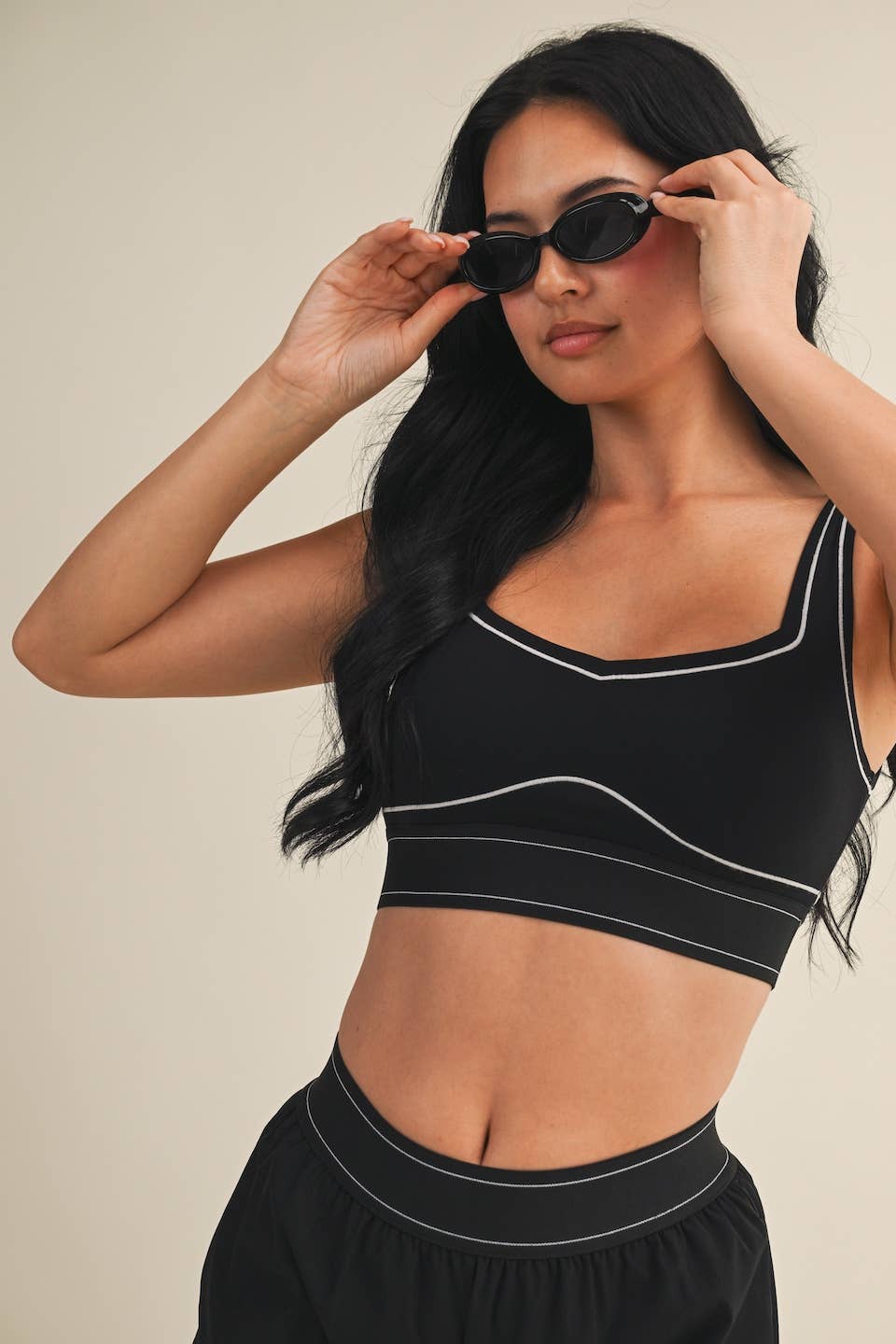 Lily Contrast Thread Sports Bra
