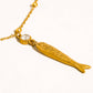Leni 18K Gold Non-Tarnish CZ Fish Pendant Necklace