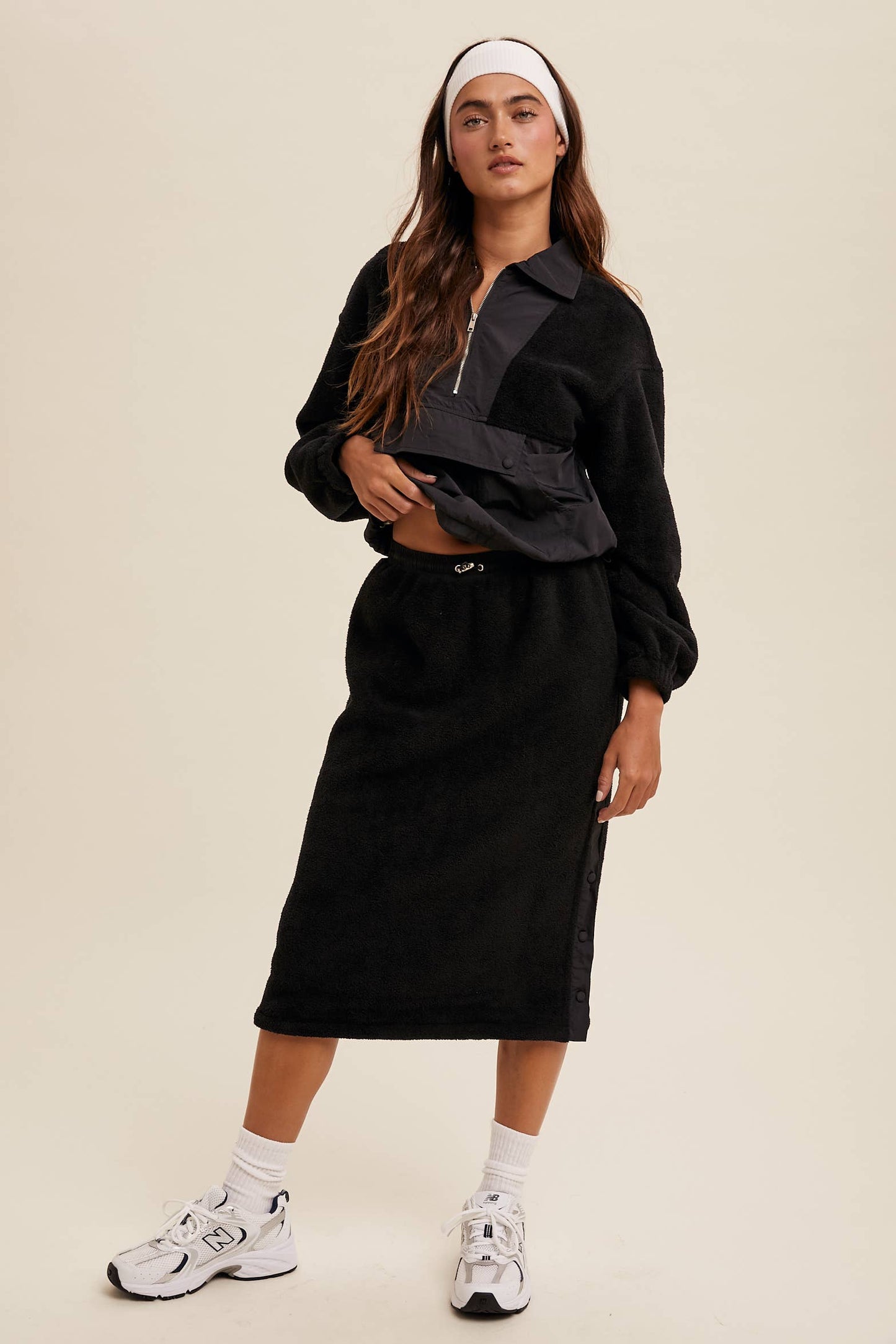 Janie Fleece Midi Skirt