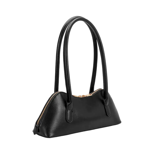 Dakota Recycled Vegan Shoulder Bag - Black