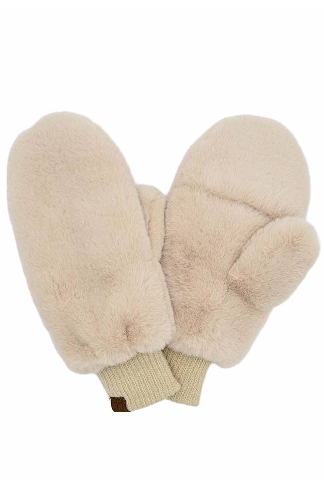 C.C Faux Fur Mittens with Shepherd Lining