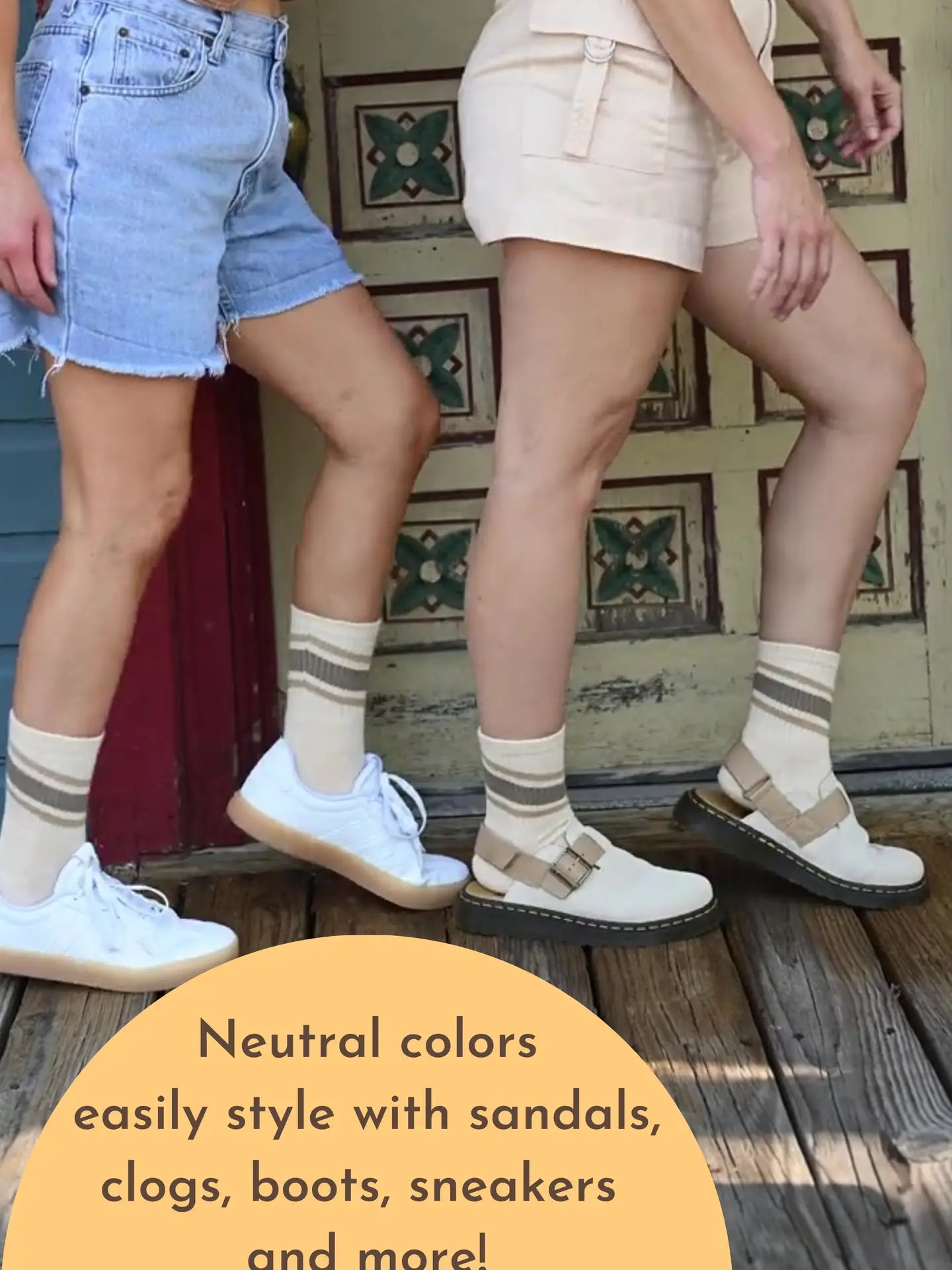 Womens Half-Crew Socks 2-Pack, Chill Pill Stripe Set