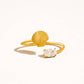 Lumirae 18K Gold Non-Tarnish Shell CZ Open Ring
