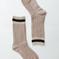 Retro Color Block Wool Blend Crew Socks
