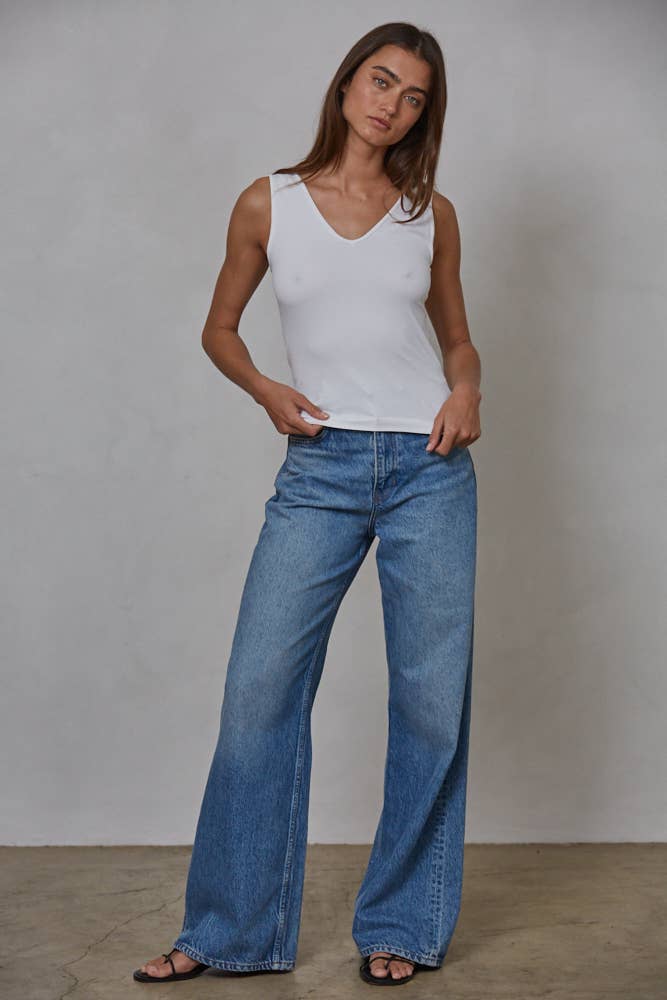 Kasey Seamless Reverse U-V Neck Tank