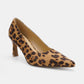 McCartney Faux Suede Leopard Point Toe Pumps