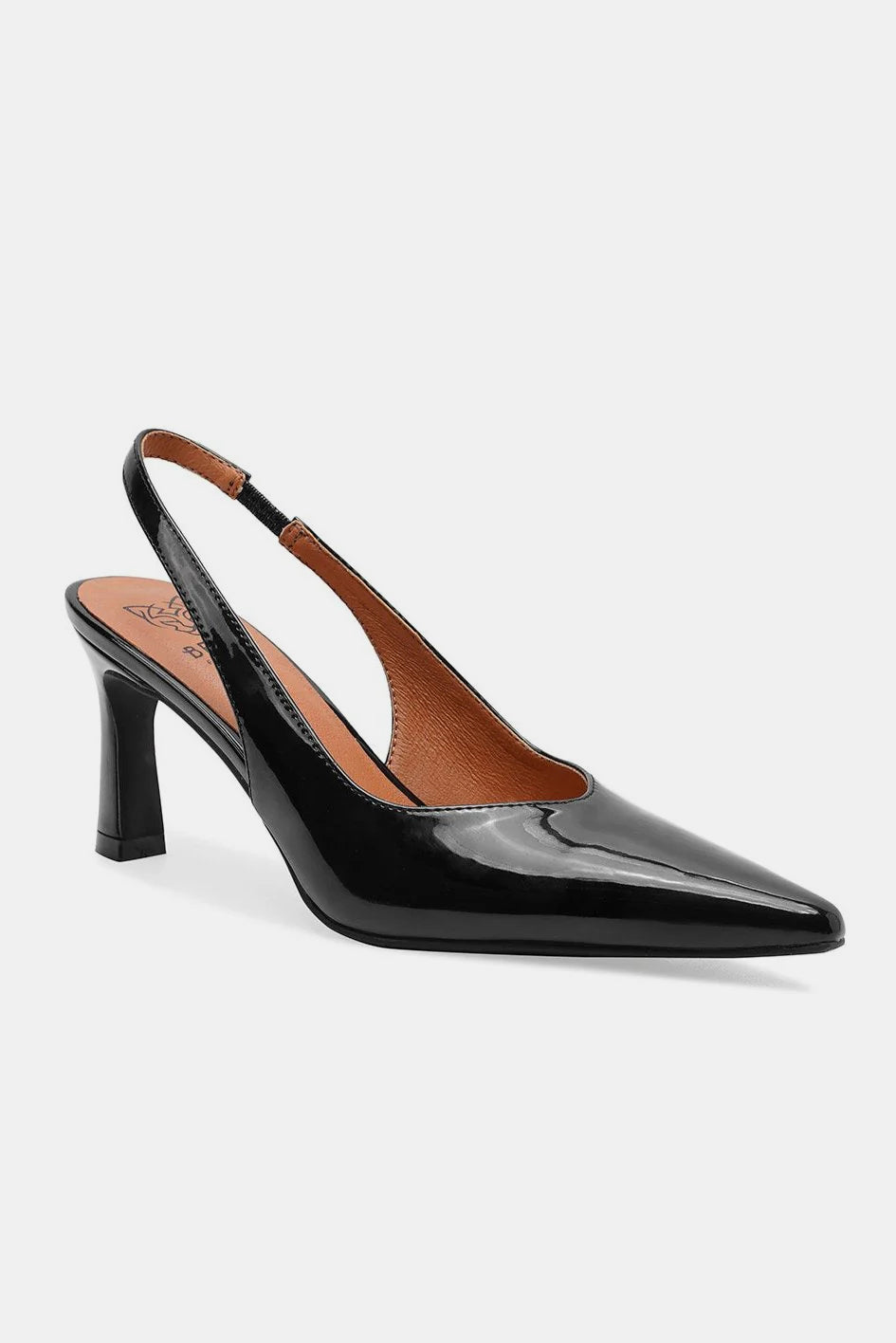 Carissa Faux Leather Point Toe Slingback Pumps