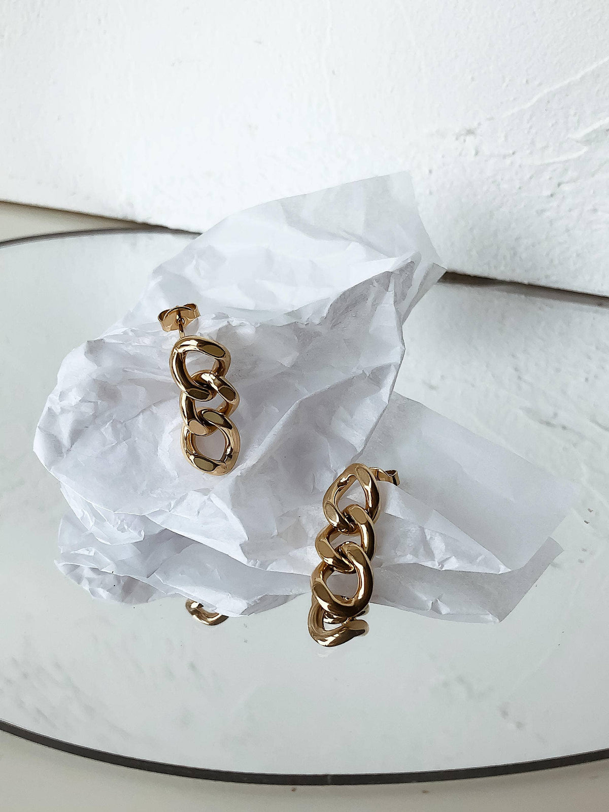Avalon 18K Gold Non-Tarnish Chain Link Earrings
