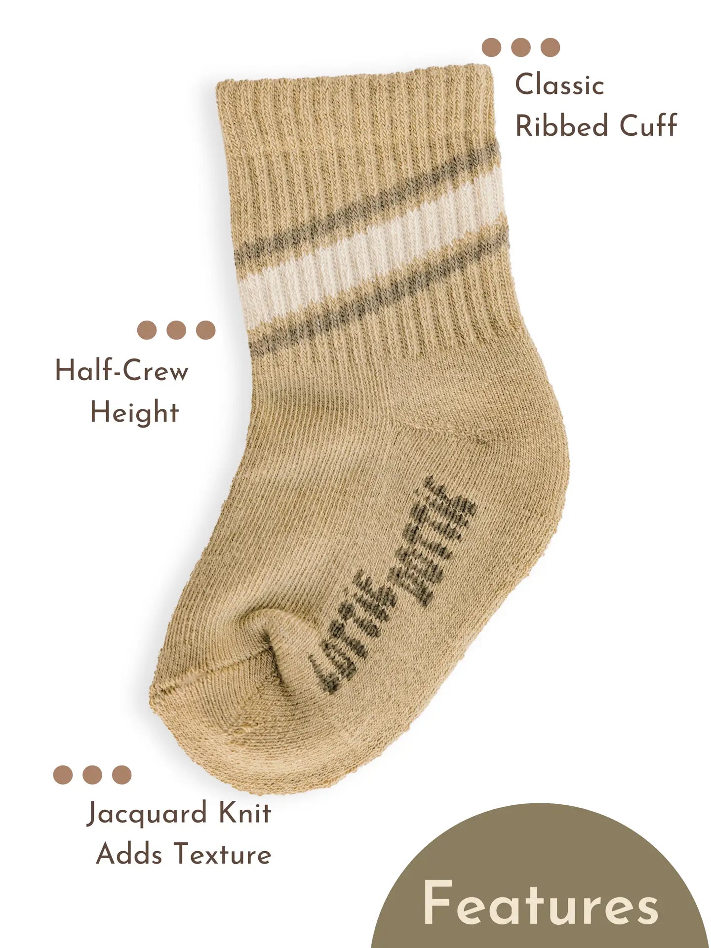 Baby/Toddler Half-Crew Socks 2-Pack, Chill Pill Stripe Set