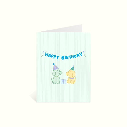 Happy Birthday Pups Card