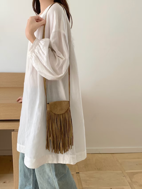 Madison Suede-Like Crossbody Bag w/Tassel