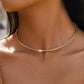 Olwen 18K Gold Non-Tarnish Marquise CZ Snake Chain Choker
