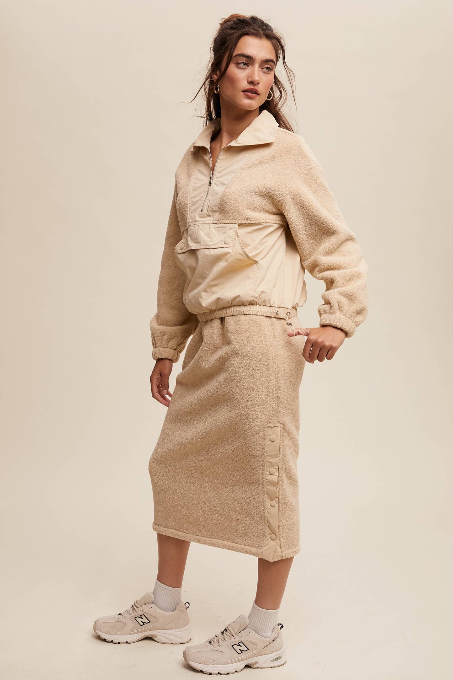 Janie Fleece Midi Skirt
