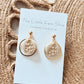 Butter Yellow Leaf Imprint Dangles