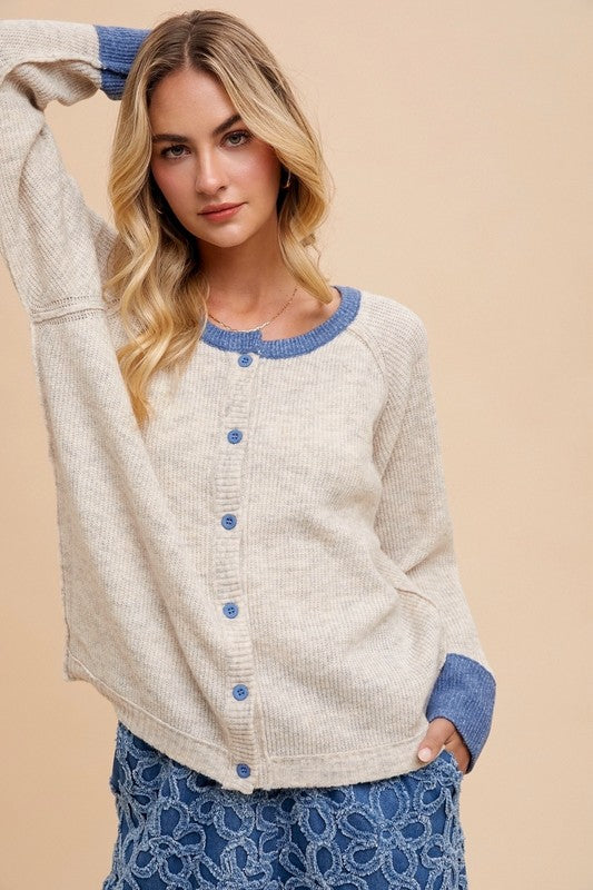 Hampton Raglan Sleeve Cardigan