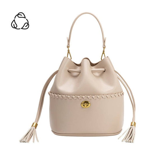 Janae Bone Recycled Vegan Leather Top Handle Bag
