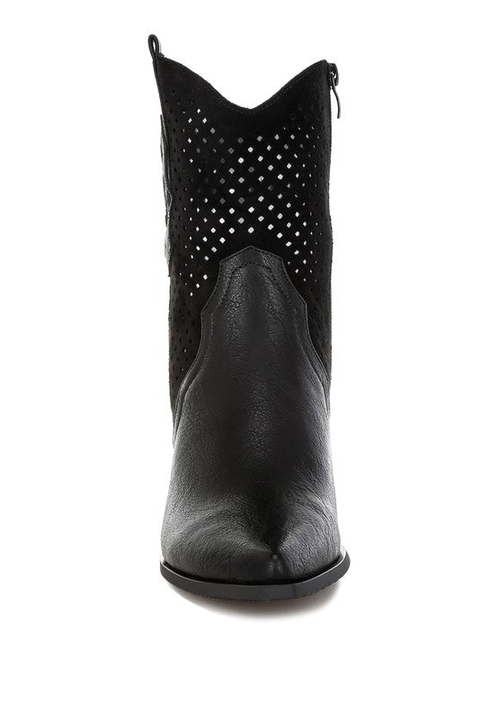 Prosia Rhinestone-Studded Cowboy Boots