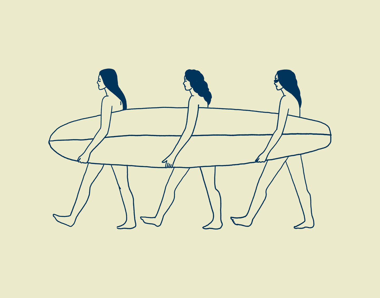 "Surfers" 90's Surf Culture Inspired Minimal Art Print