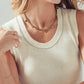 Naomi Contrast Trim Sweater Tank
