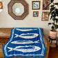Pacific Row Plush Throw - Swell Blue