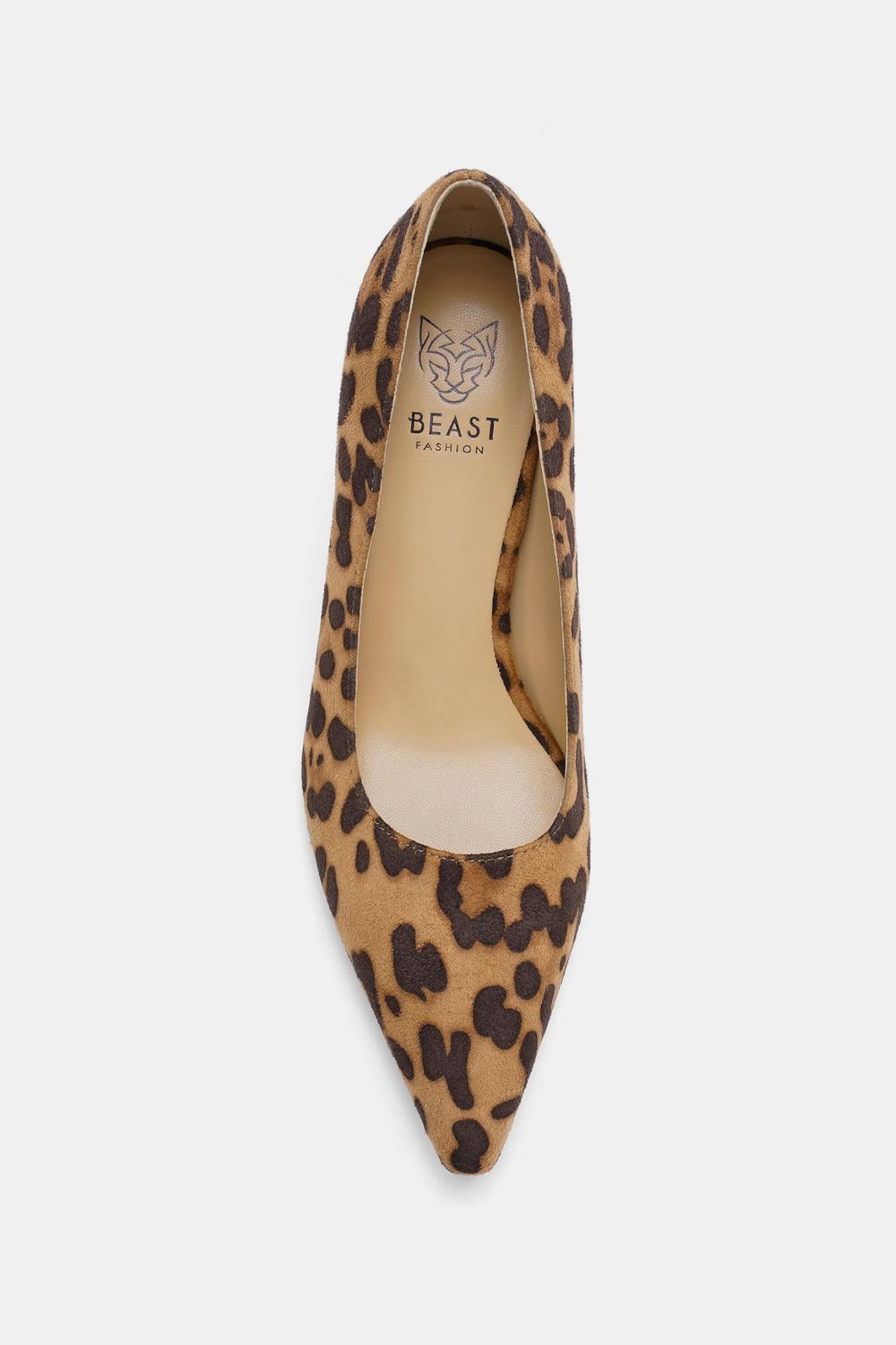 McCartney Faux Suede Leopard Point Toe Pumps