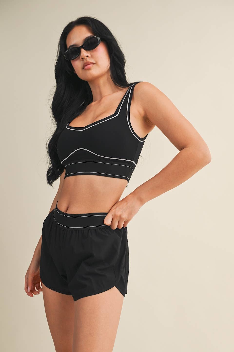 Lily Contrast Thread Sports Bra