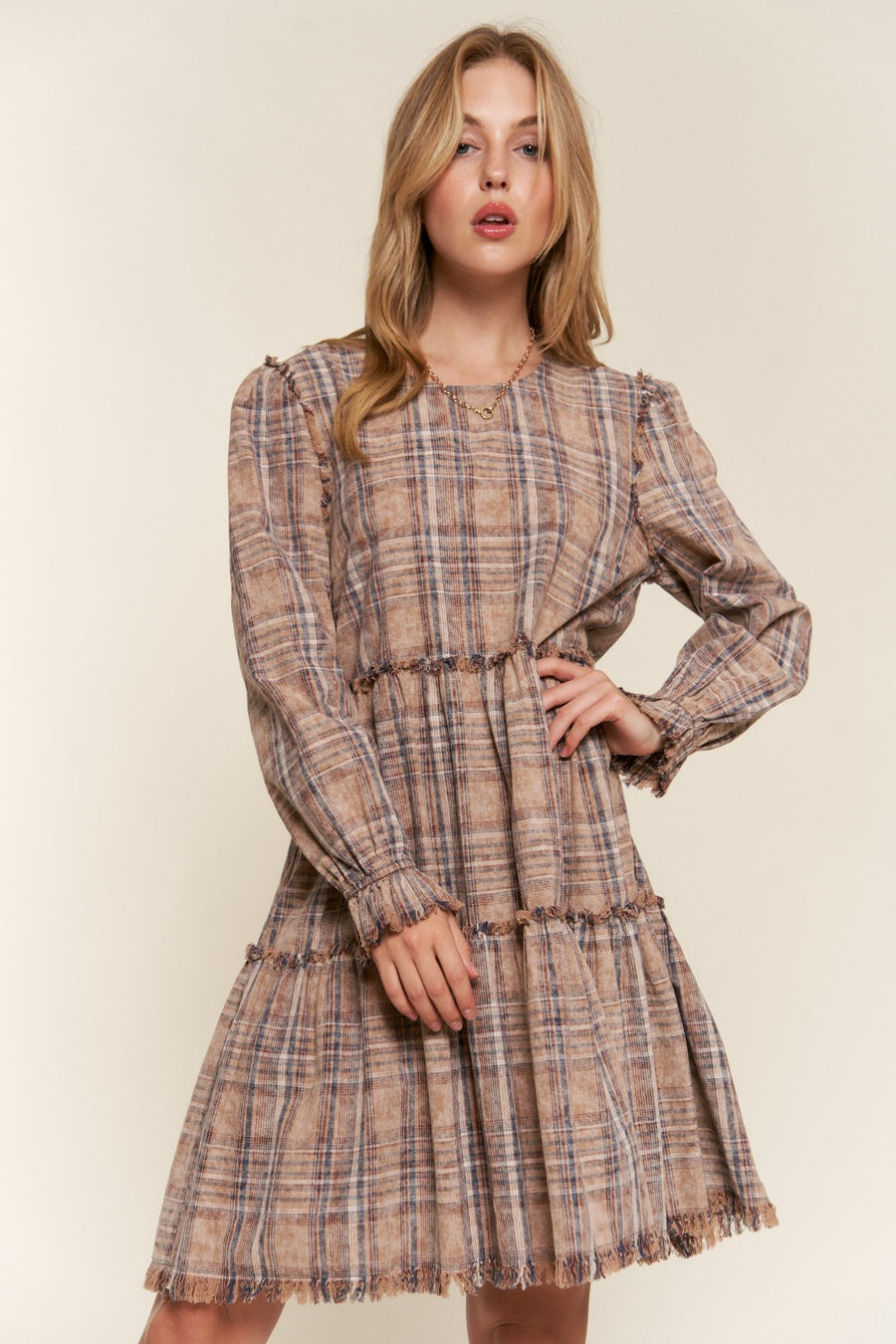 Bernard Plaid Mini Dress