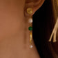 Palermo 18K Gold Non-Tarnish Freshwater Pearl Fish Earrings