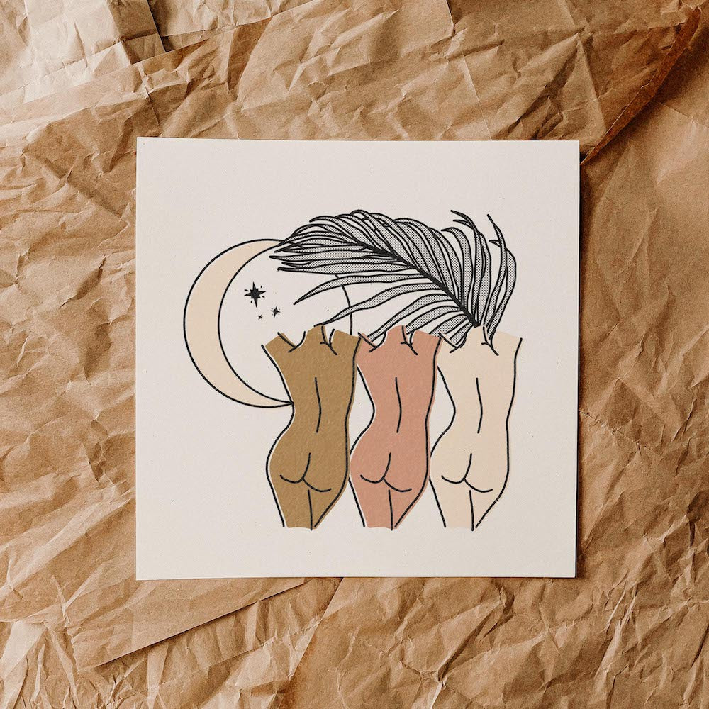 Cute Booties Print 12x12