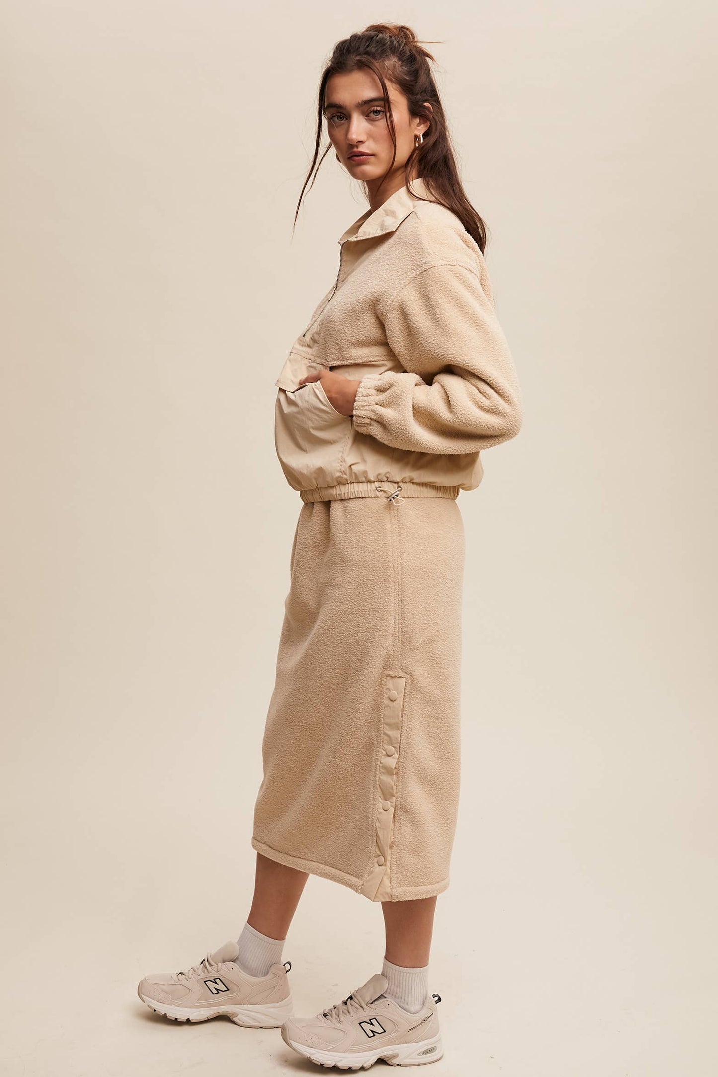 Janie Fleece Midi Skirt