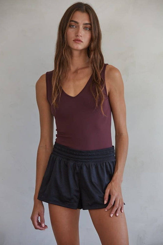 Kasey Seamless Reverse U-V Neck Tank