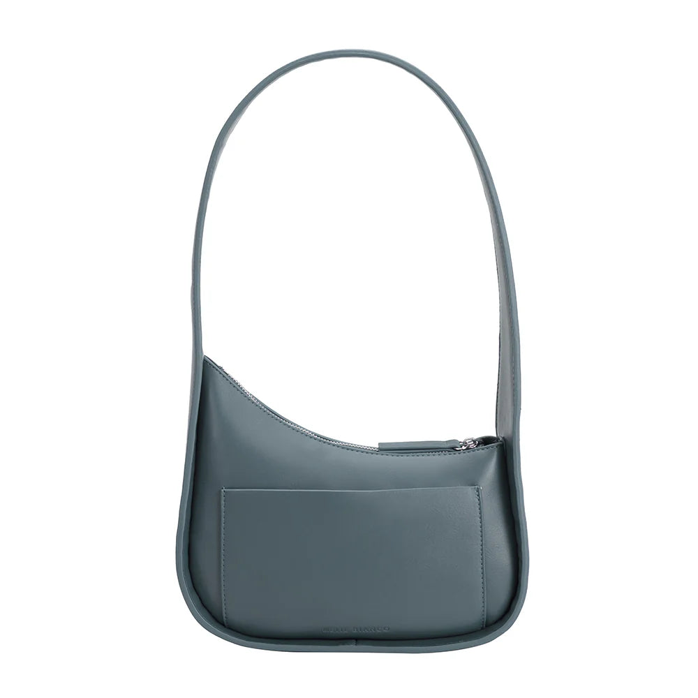 Willow Recycled Vegan Leather Shoulder Bag - Slate