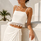 Penelope Fringe Trim Crop Top