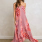 Dahlia Garden Pleated Column Maxi Dress