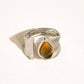 Jaspe Silver Non-Tarnish Tiger Eye Statement Ring