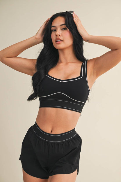 Lily Contrast Thread Sports Bra
