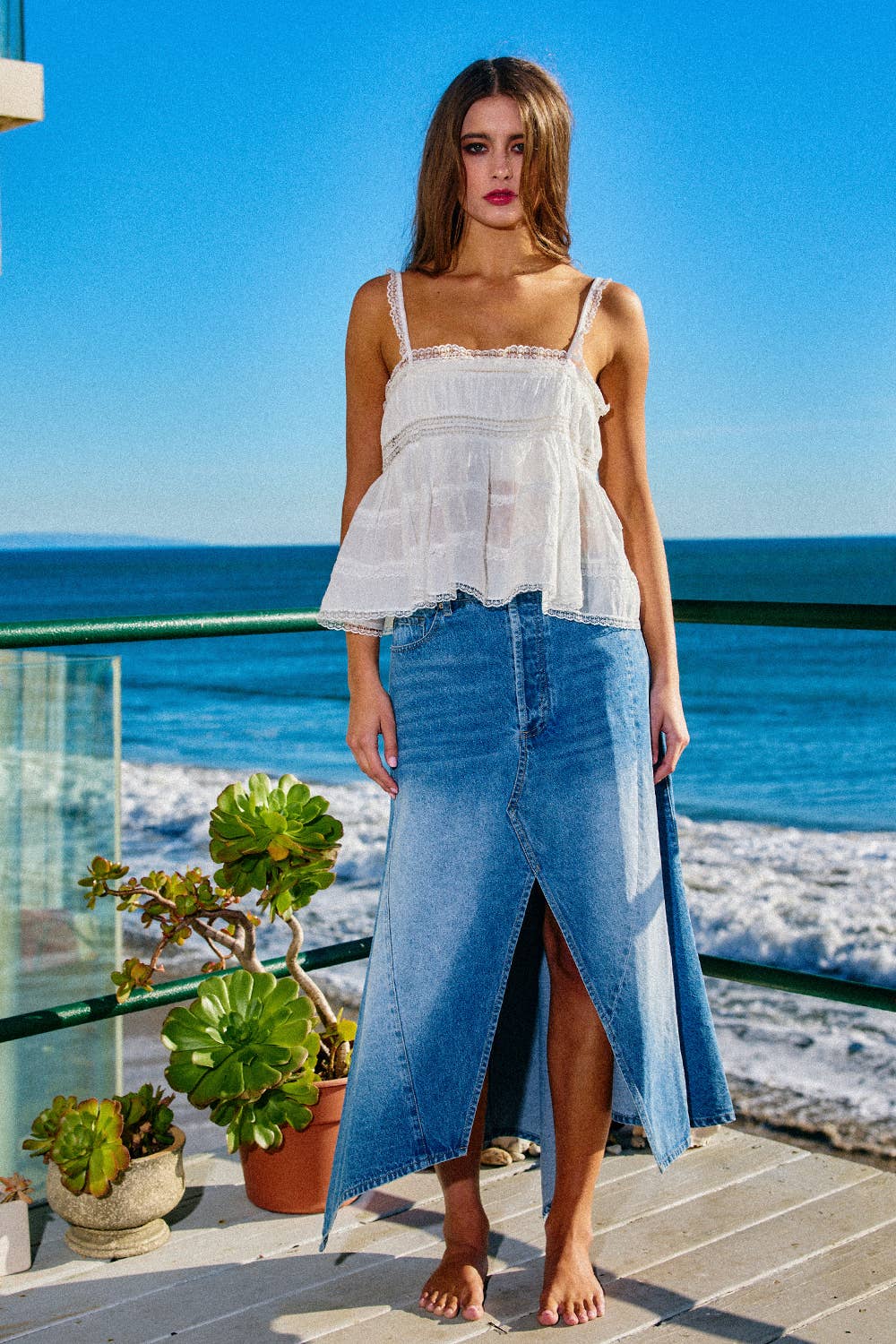 Pierce Flowy Cami Top