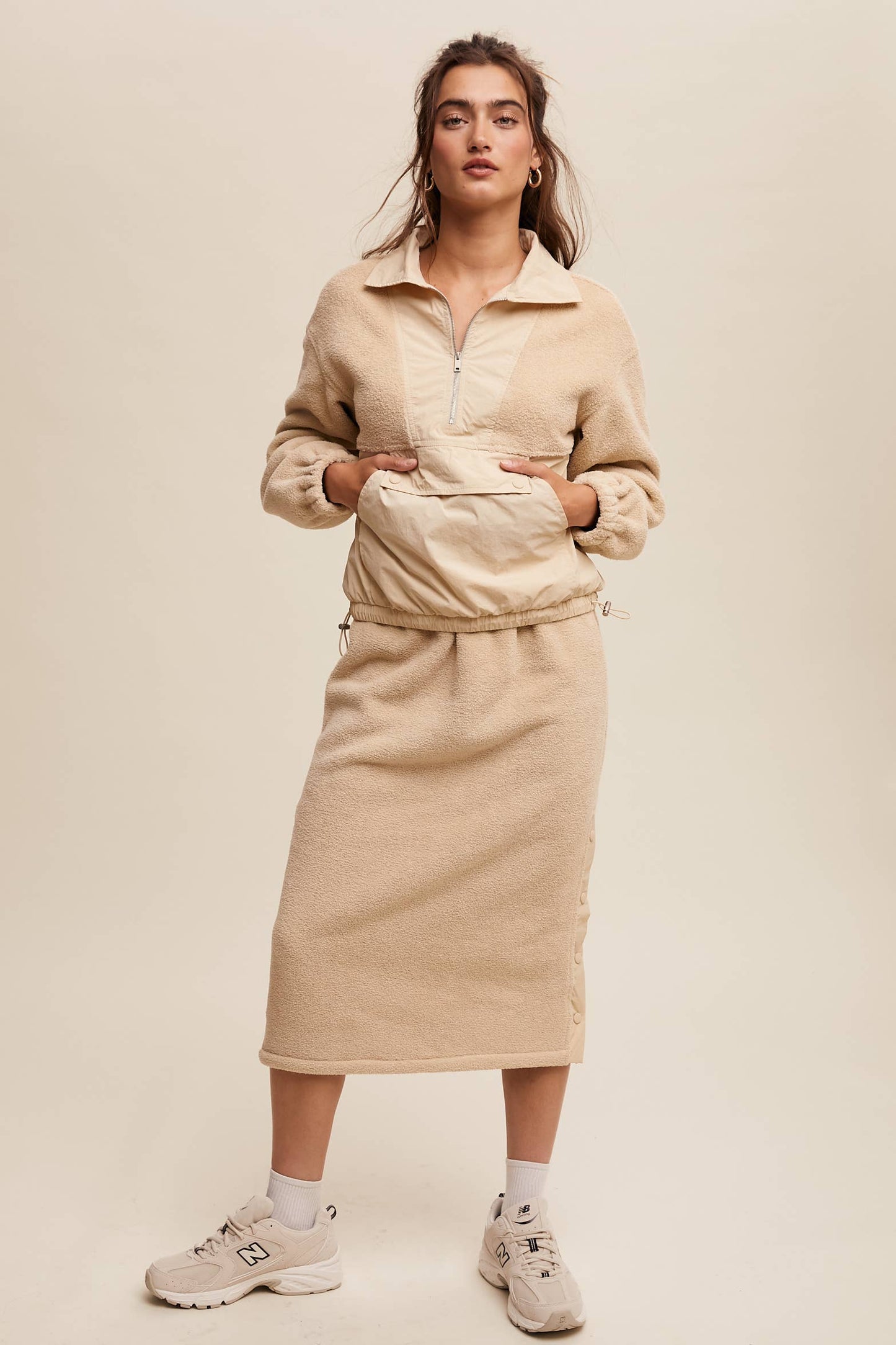 Janie Fleece Midi Skirt