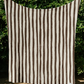 Stripe Plush Throw - Mocha & Cream