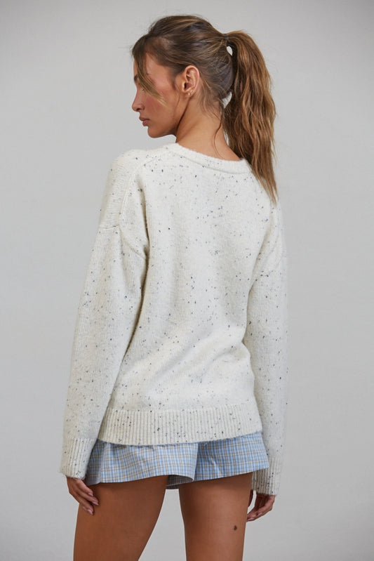 Honey Slouchy Henley Sweater