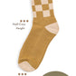 Checkered & Mama Stripe Half-Crew Socks, 2-Pack