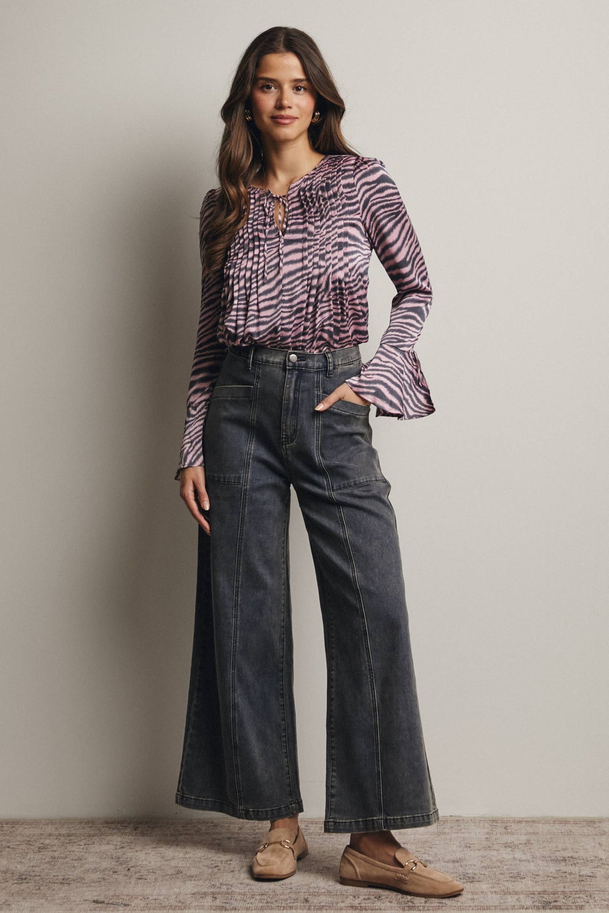 Scout Wide-Leg Stretch Denim Jeans